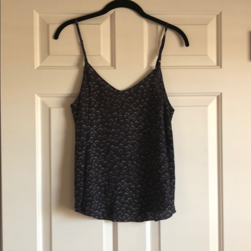 Patterned Silk Tank